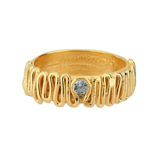 Chassé Ring with Blue Topaz