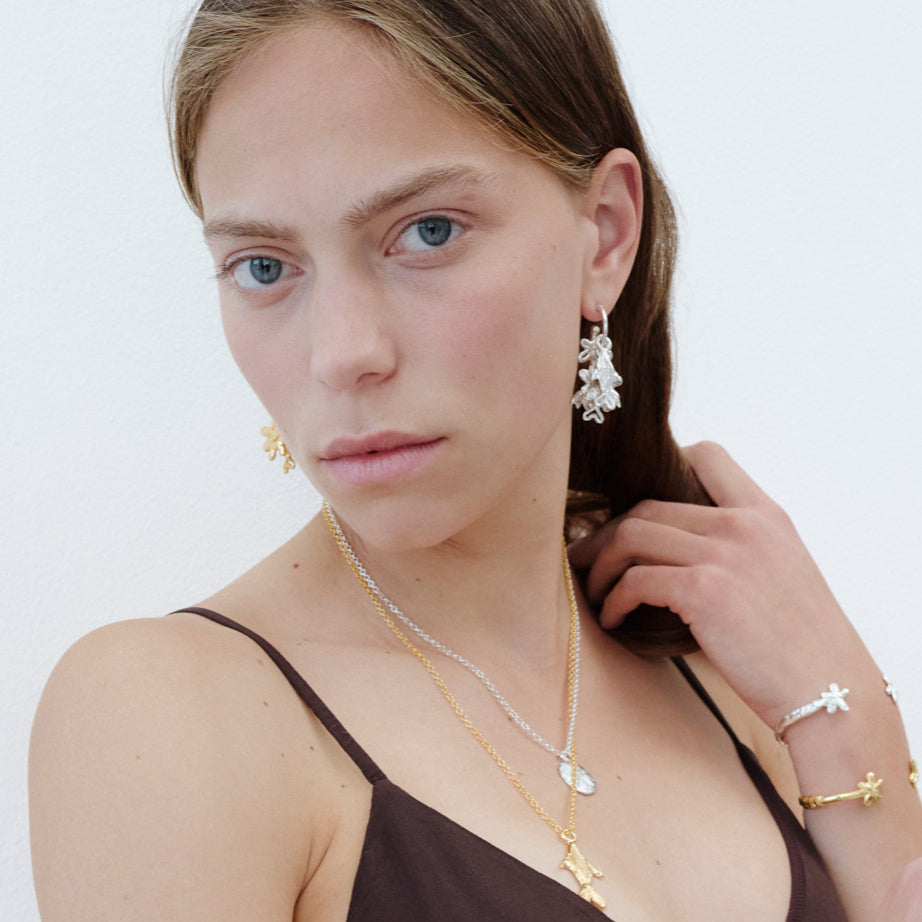 gümüş charm - gülen çiçek image 6