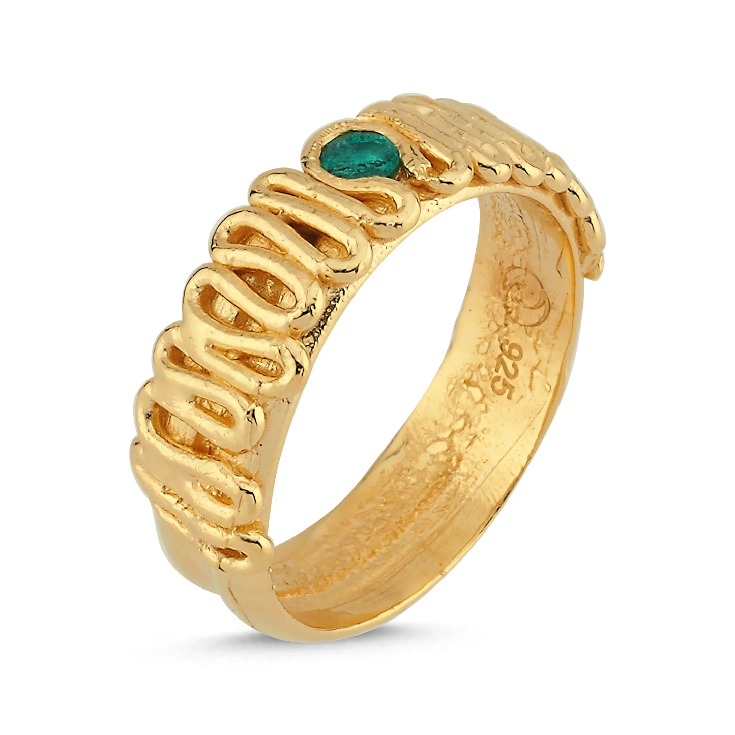 Chassé Ring with Emerald
