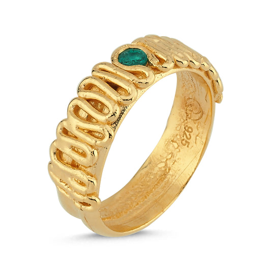 Chassé Ring with Emerald
