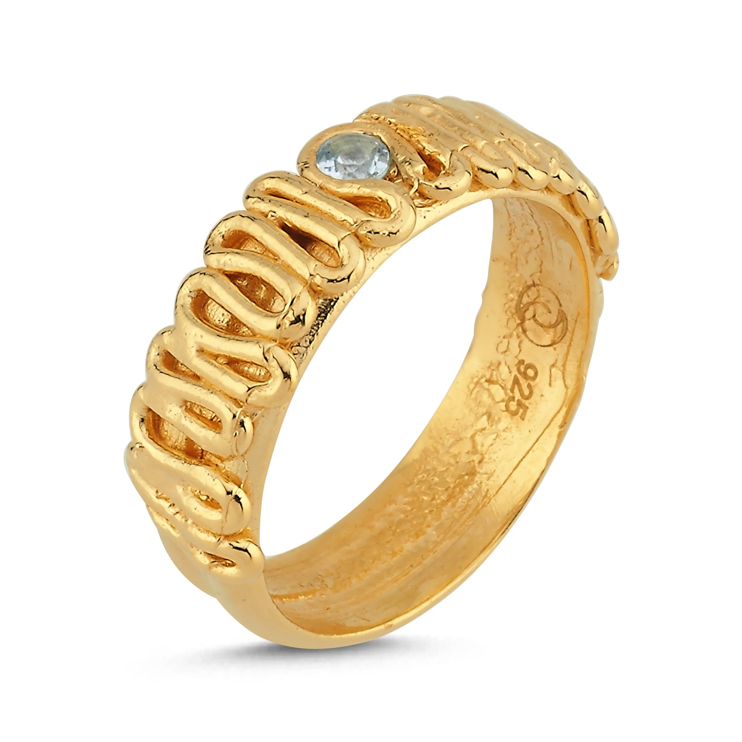 Chassé Ring with Blue Topaz