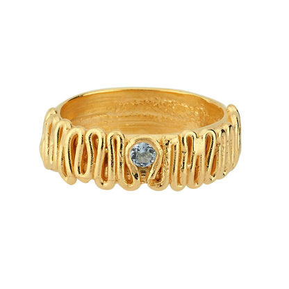 Chassé Ring with Blue Topaz