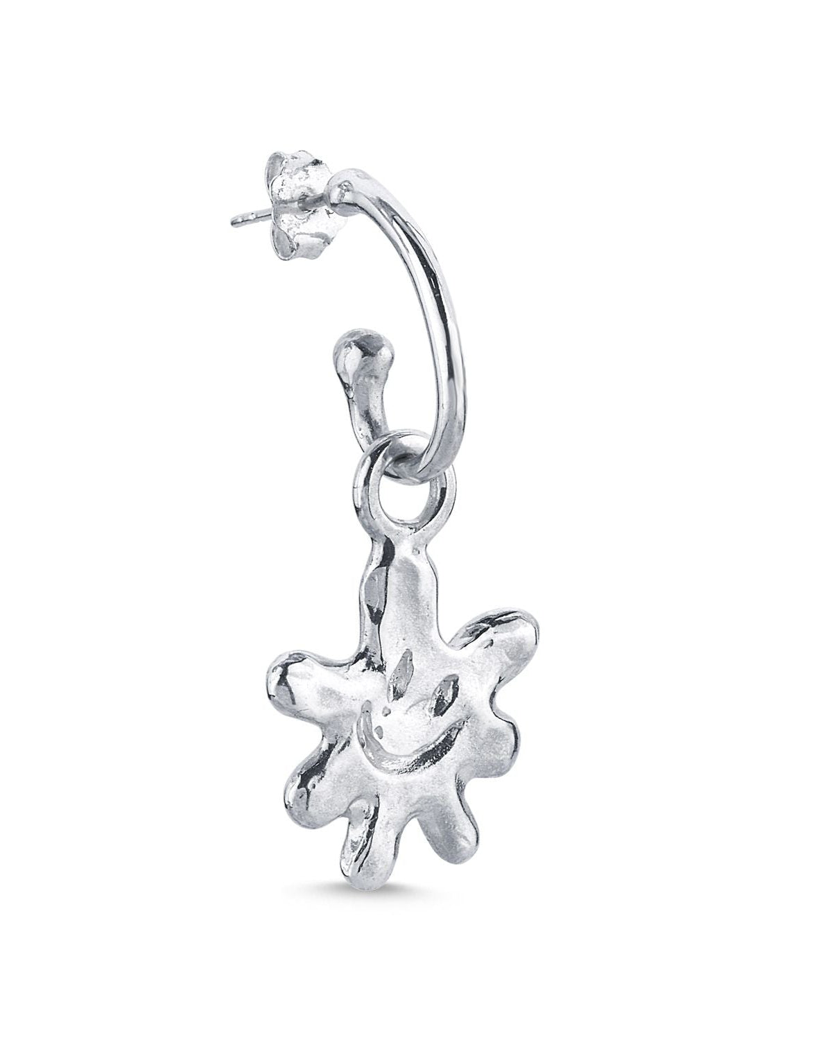 Gümüş Charm - Gülen Çiçek