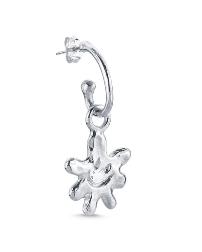 Gümüş Charm - Gülen Çiçek