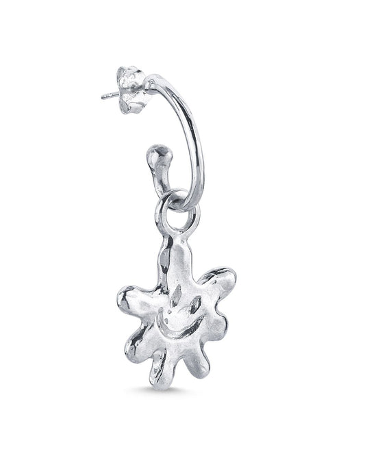 Gümüş Charm - Gülen Çiçek