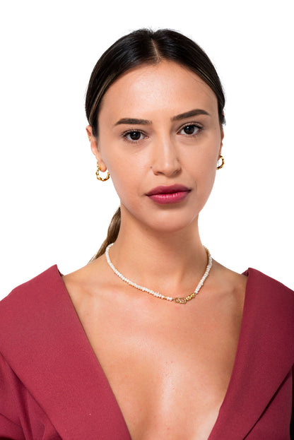 altın kaplama gümüş küçük halka küpe - nourriture image 4