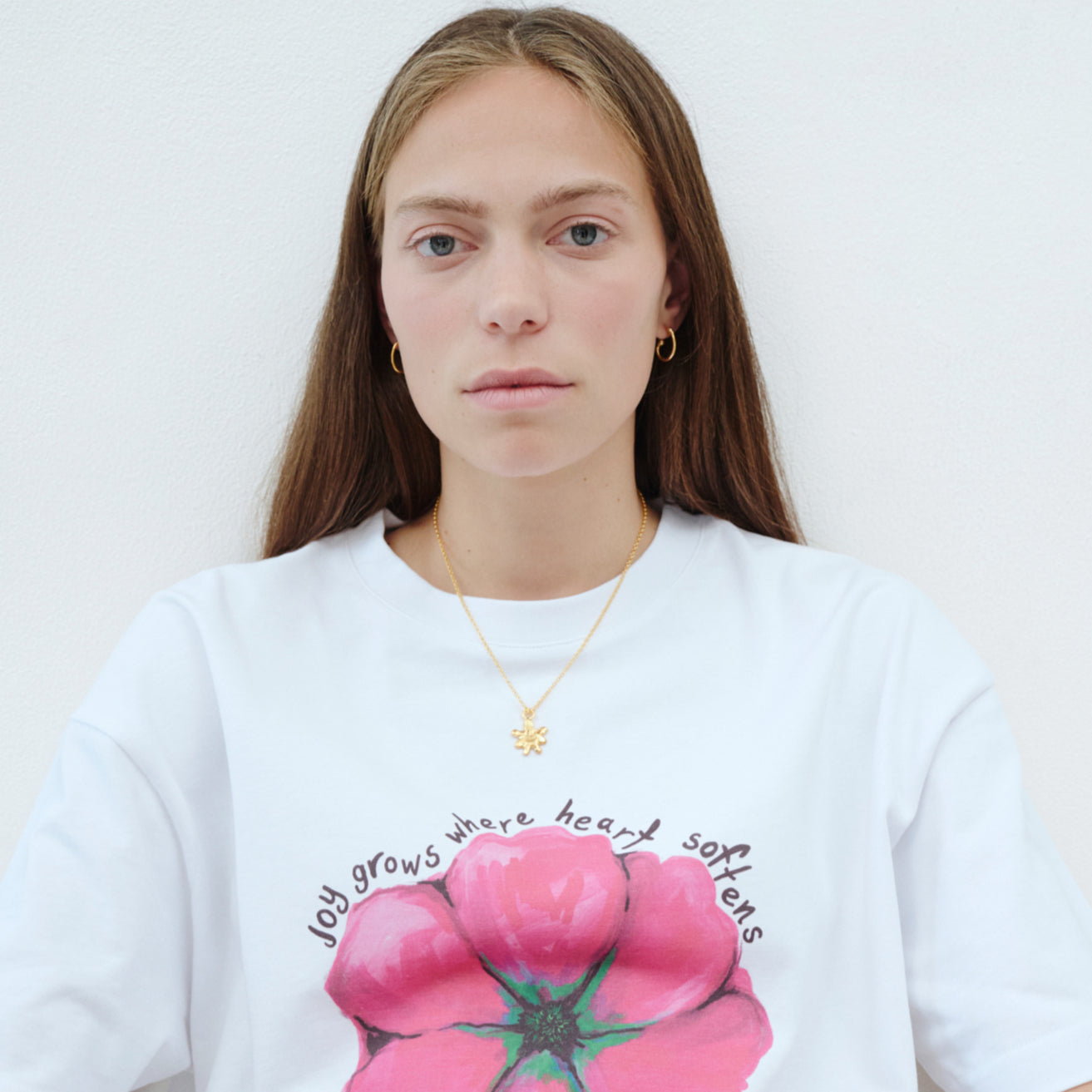 altın kaplama gümüş charm - gülen çiçek image 6