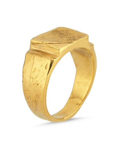 Altın Kaplama Parmak İzi Yüzük - No:2