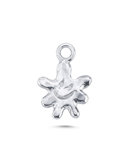 Gümüş Charm - Gülen Çiçek