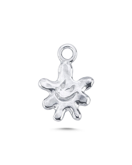 Gümüş Charm - Gülen Çiçek