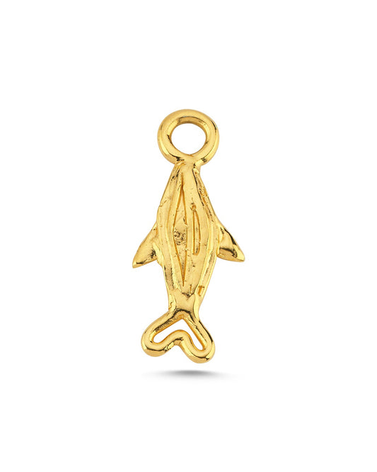 Altın Kaplama Gümüş Charm - Küçük Balık
