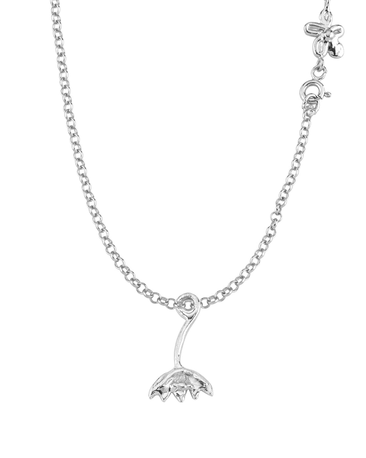 Gümüş Charm - Ters Lale