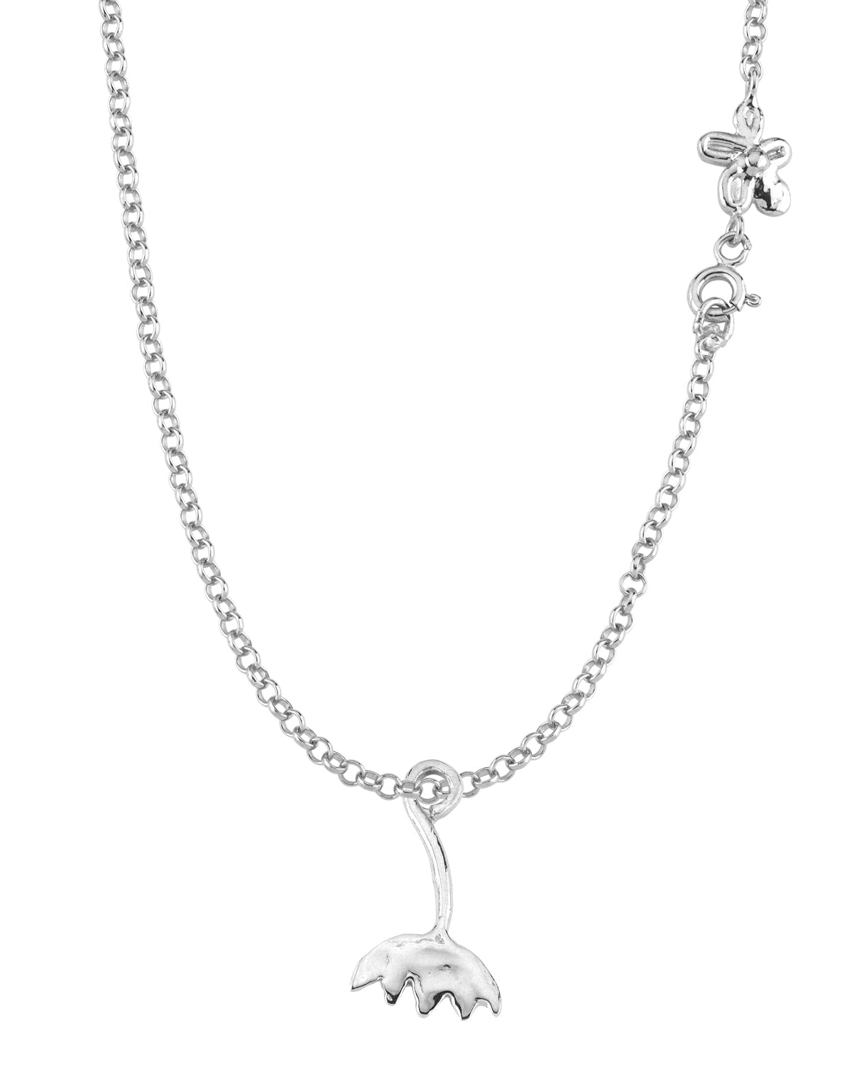 Gümüş Charm - Ters Lale