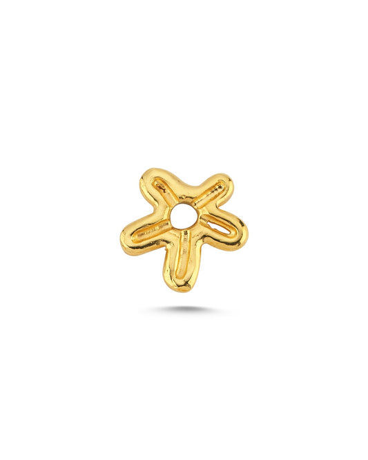 Altın Kaplama Gümüş Charm - Küçük Çiçek