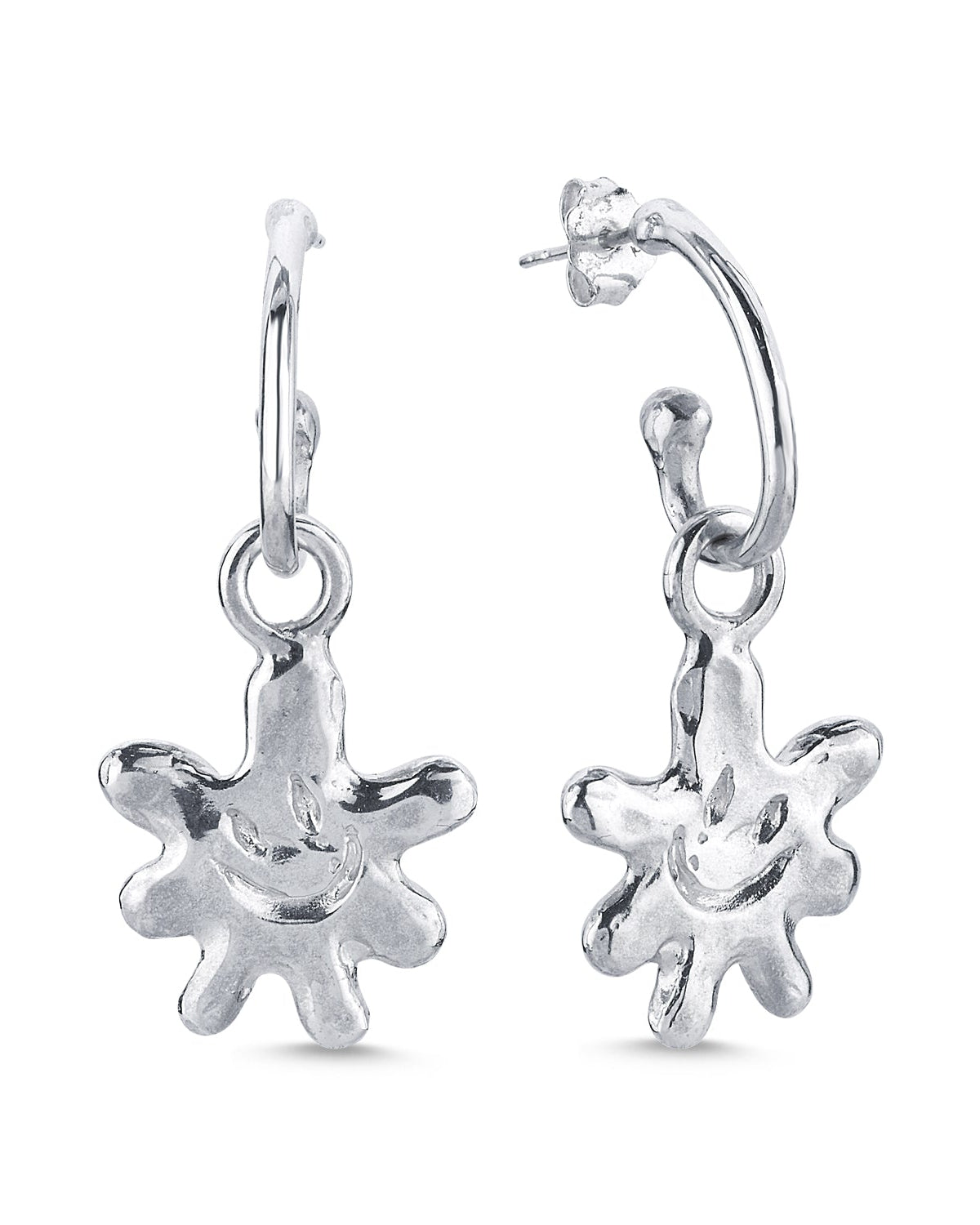 Gümüş Charm - Gülen Çiçek