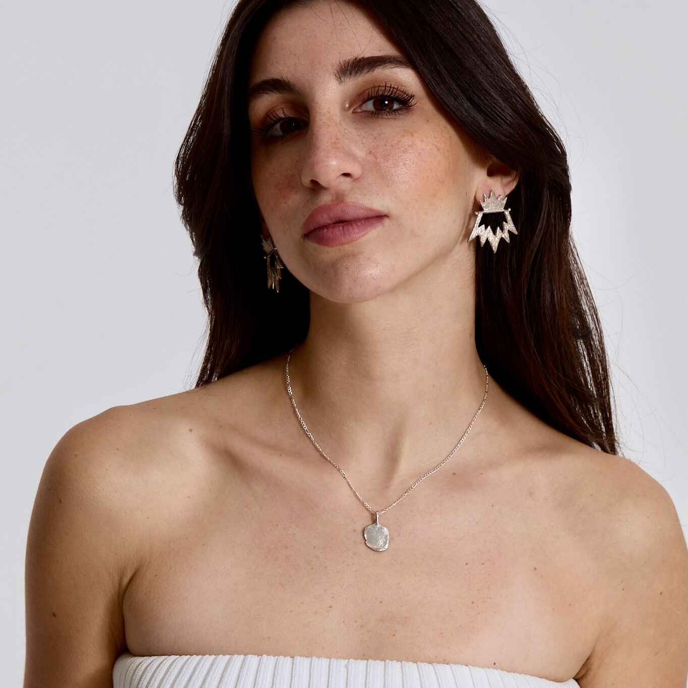 doğal şekilli parmak izi gümüş kolye - no 1 image 4