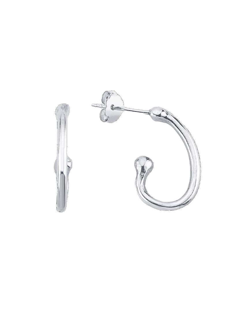 gümüş halka küpe - virgül image 1