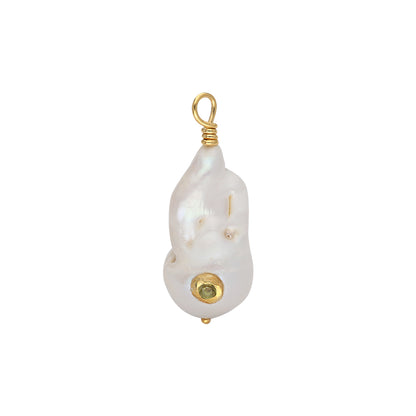 Drop Pearl altın kaplama gümüş inci charm