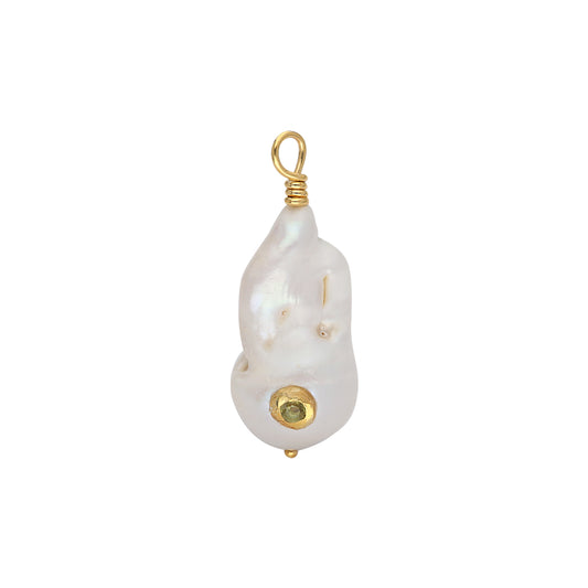 Drop Pearl altın kaplama gümüş inci charm