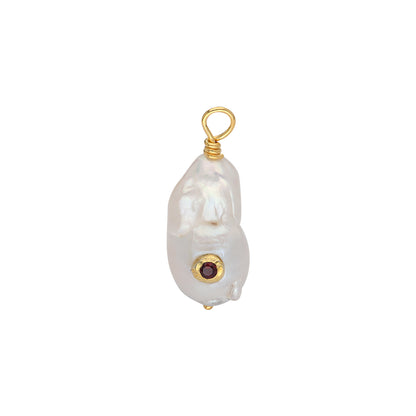 Drop Pearl altın kaplama gümüş inci charm
