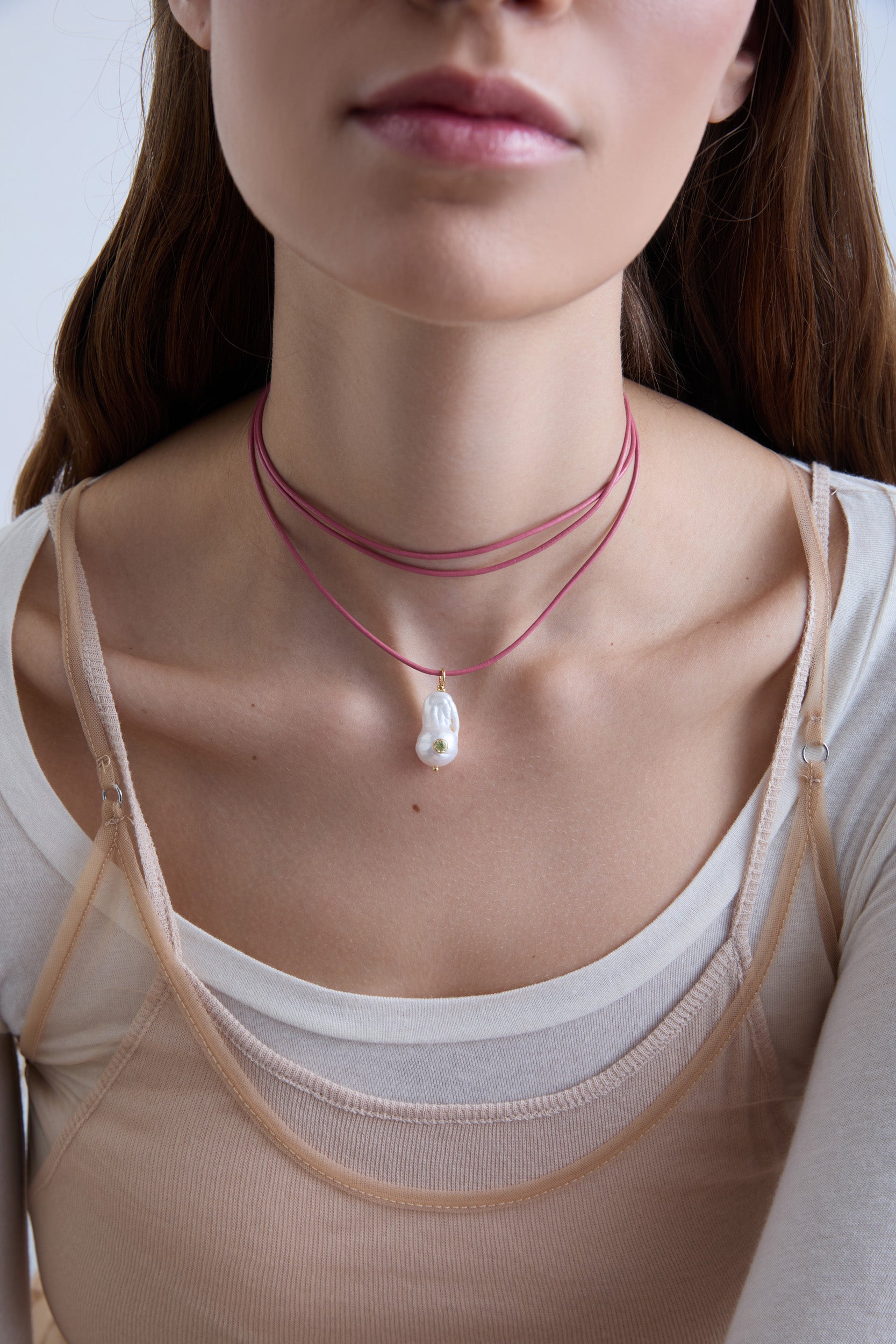 Drop Pearl altın kaplama gümüş inci charm