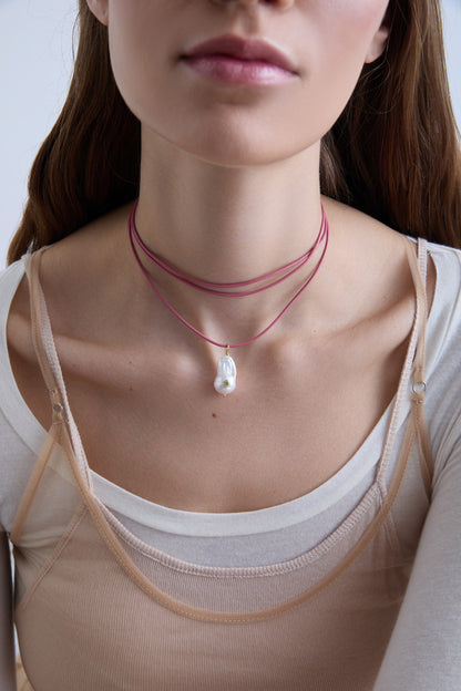 Drop Pearl altın kaplama gümüş inci charm