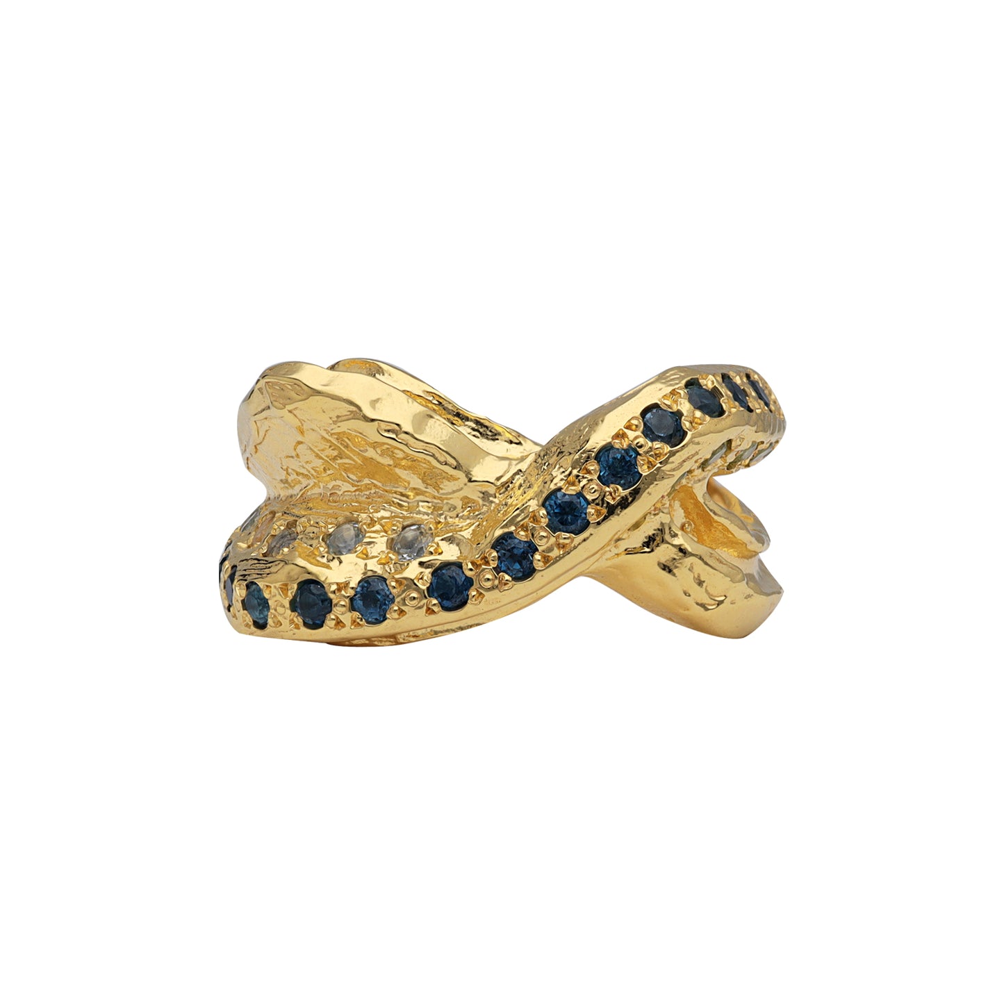 London topaz taşlı altın kaplama gümüş yüzük