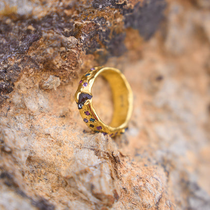 safir, lal taşı, ametist, topaz ve yakutlu yüzük - sahilin şekli 2 image 2