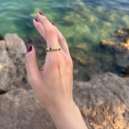 safir, lal taşı, ametist, topaz ve yakutlu yüzük - sahilin şekli 2 image 4