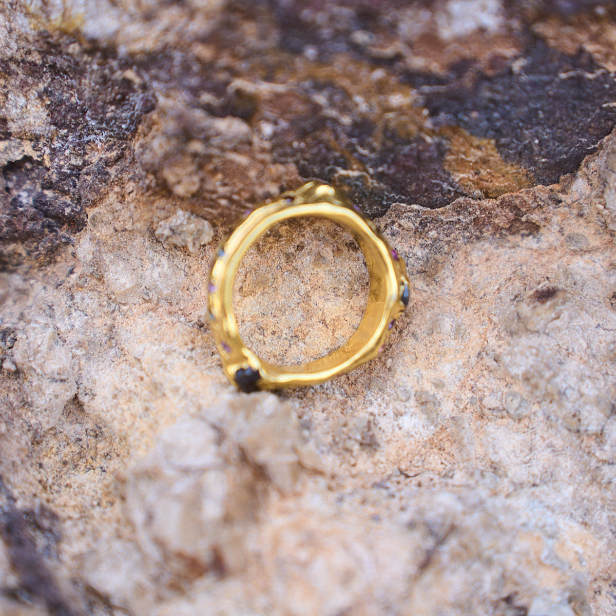 safir, lal taşı, ametist, topaz ve yakutlu yüzük - sahilin şekli 2 image 3