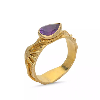 Fluctus Ring with Amethyts