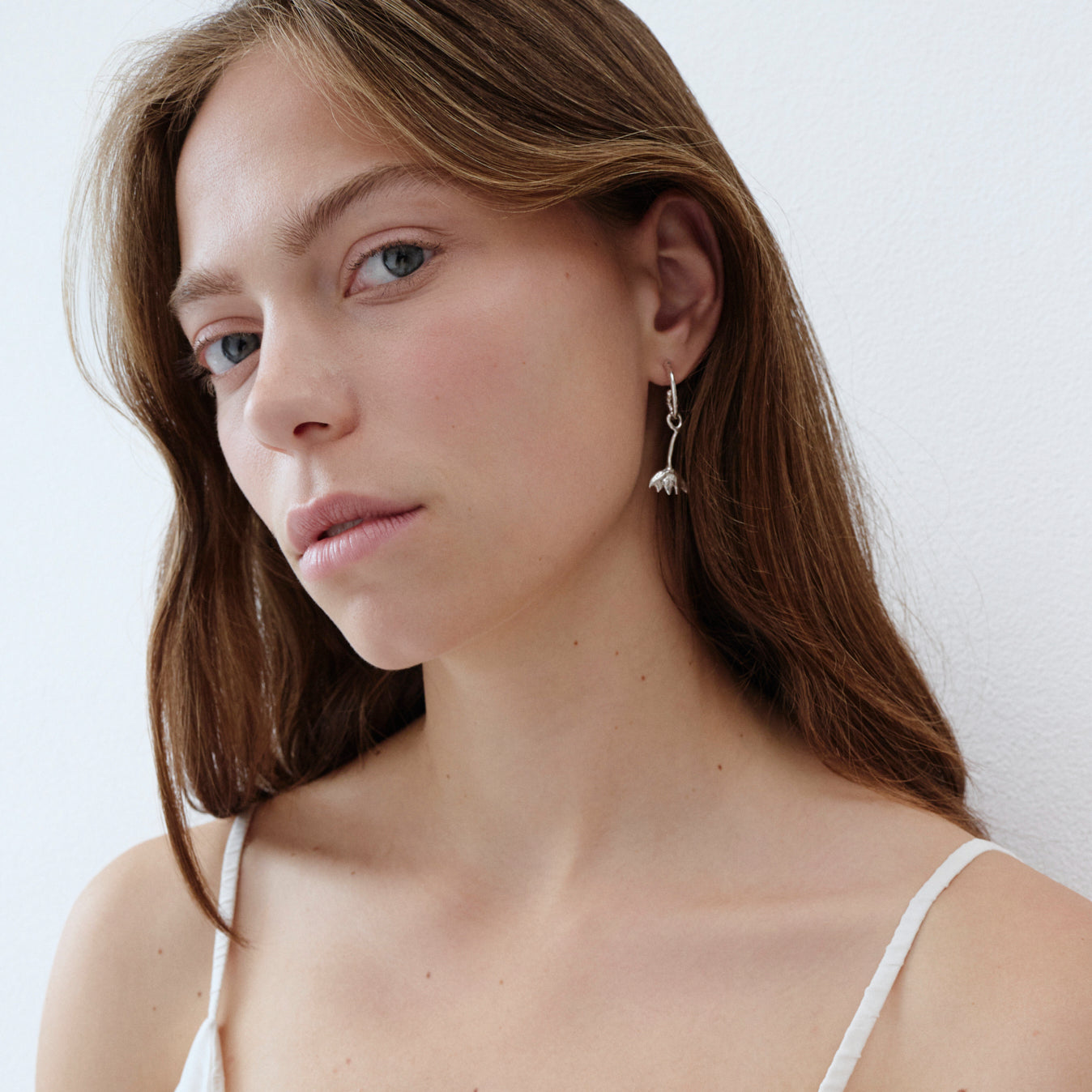 gümüş charm - ters lale image 5