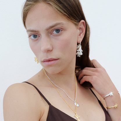 gümüş charm - küçük çiçek image 4