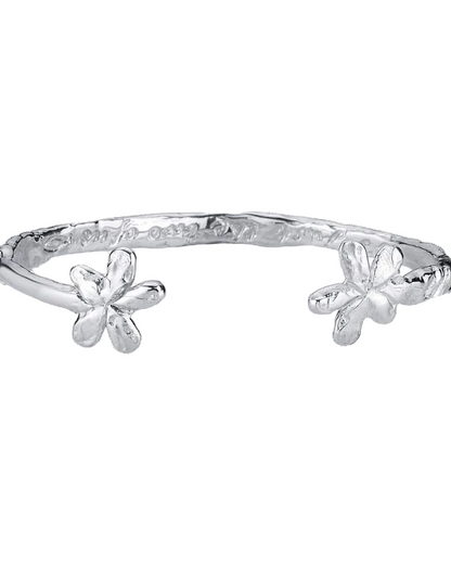 gümüş bilezik - çiçek image 1