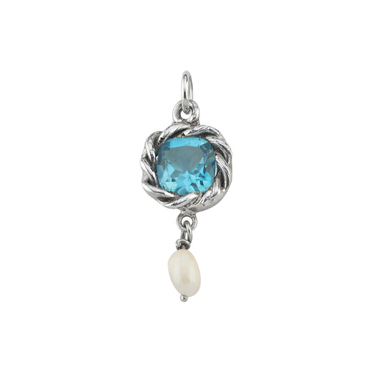 Blue Current gümüş charm