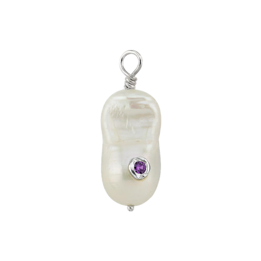 Drop Pearl gümüş inci charm