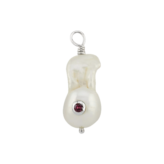 Drop Pearl gümüş inci charm