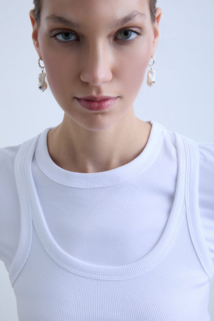 Drop Pearl gümüş inci charm