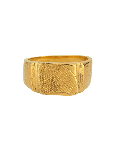 Altın Kaplama Parmak İzi Yüzük - No:2