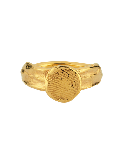 Altın Kaplama Parmak İzi Yüzük - No:4
