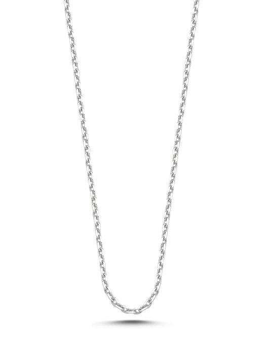 Dikdörtgen Gümüş Parmak İzi Kolye - No:2