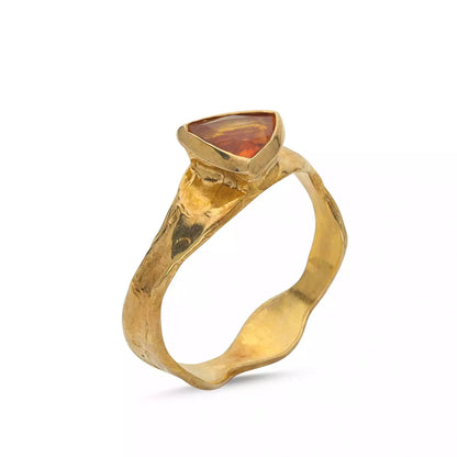 Fluctus Ring with Citrine